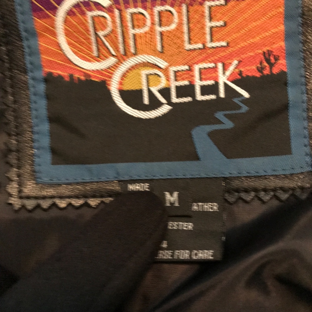 CRIPPLE CREEK Designer Studded Leather Jacket - Picture 5 of 8